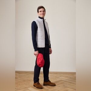 Men's Gray Quilted Vest